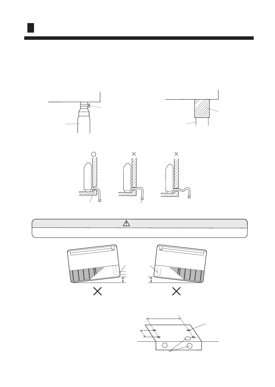 Installation procedures, Installing drain hose, B. under ceiling type | haier AC182ACEEA User Manual | Page 12 / 23