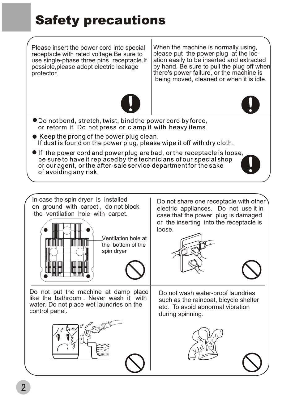 Т³гж 4, Safety precautions | haier HWS60-40 User Manual | Page 4 / 8