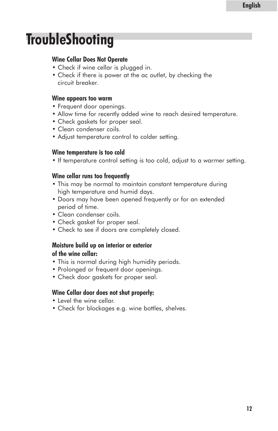 Troubleshooting | haier HVFM24B User Manual | Page 13 / 44