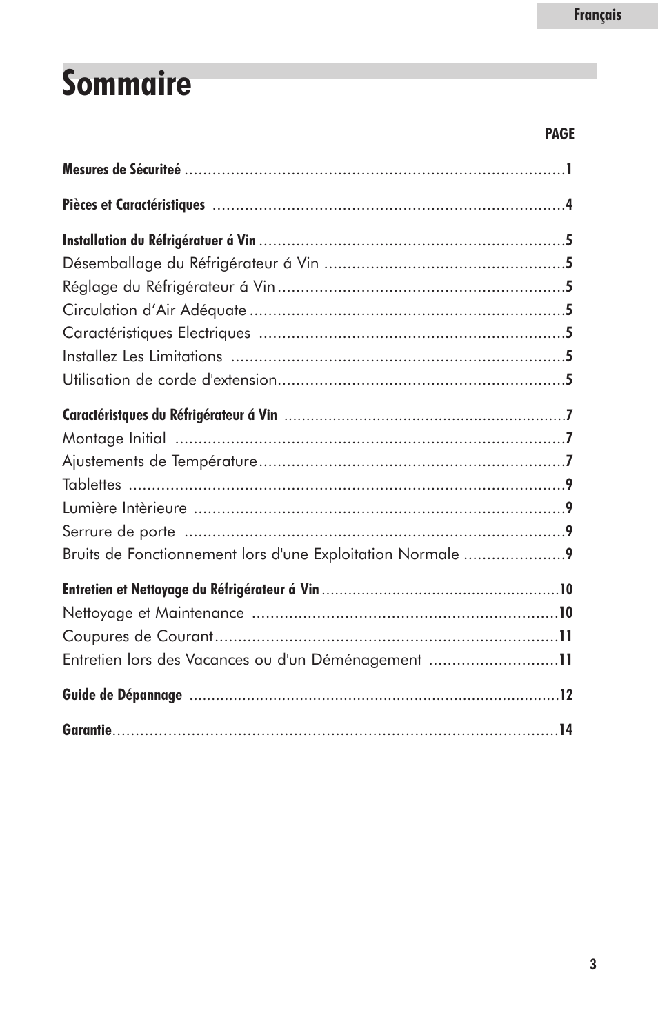 Sommaire | haier HVFM24B User Manual | Page 17 / 44