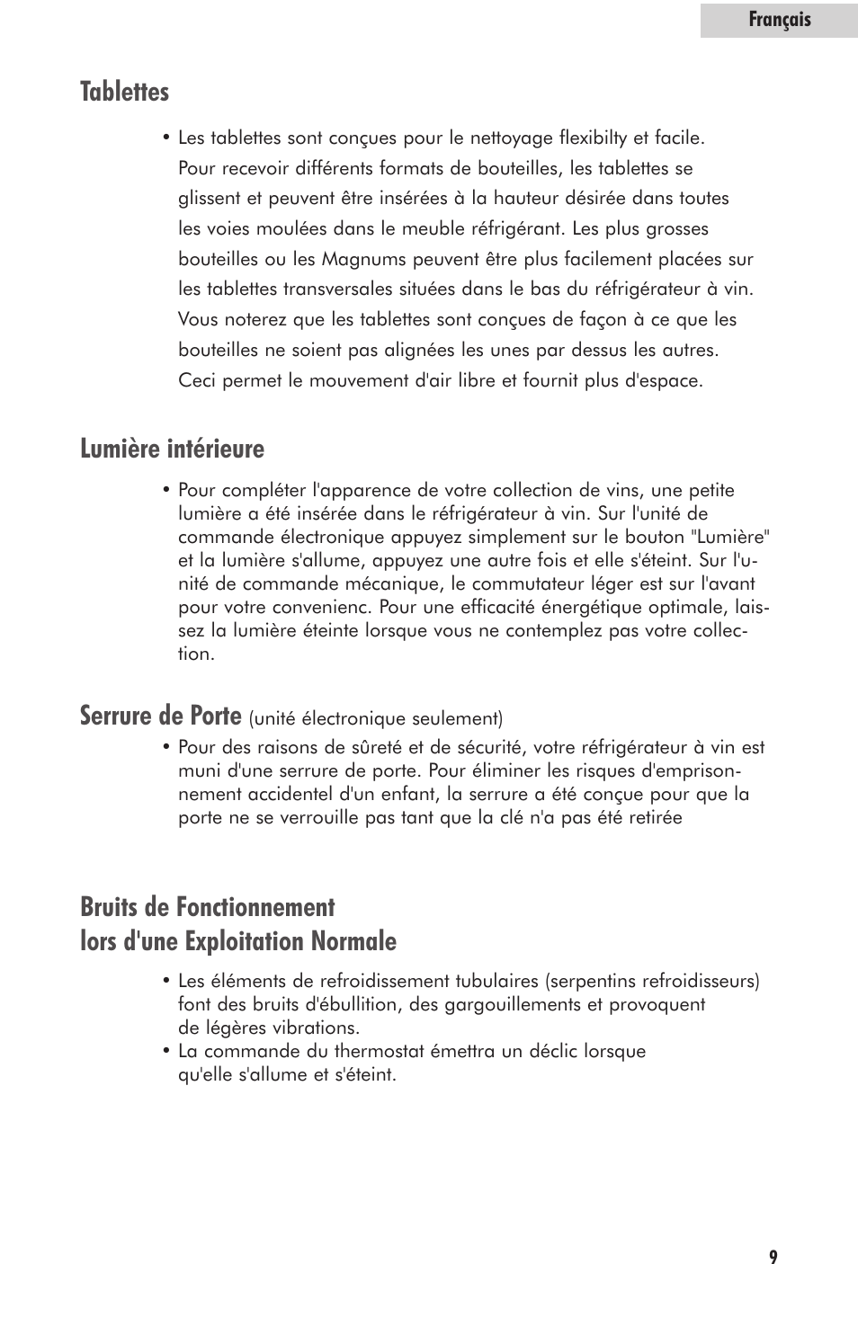 Lumière intérieure serrure de porte | haier HVFM24B User Manual | Page 23 / 44