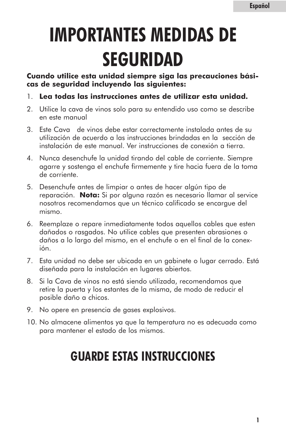 Importantes medidas de seguridad, Guarde estas instrucciones | haier HVFM24B User Manual | Page 29 / 44