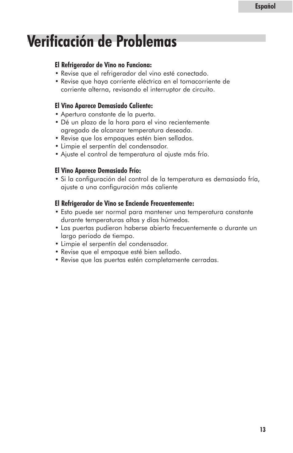 Verificación de problemas | haier HVFM24B User Manual | Page 41 / 44