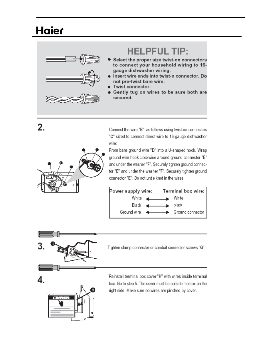 haier ESD402 User Manual | Page 22 / 49