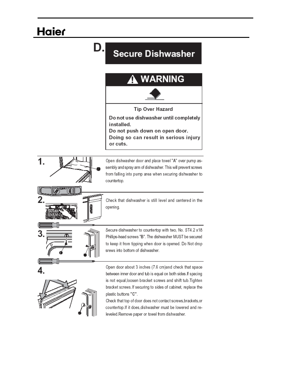 haier ESD402 User Manual | Page 25 / 49