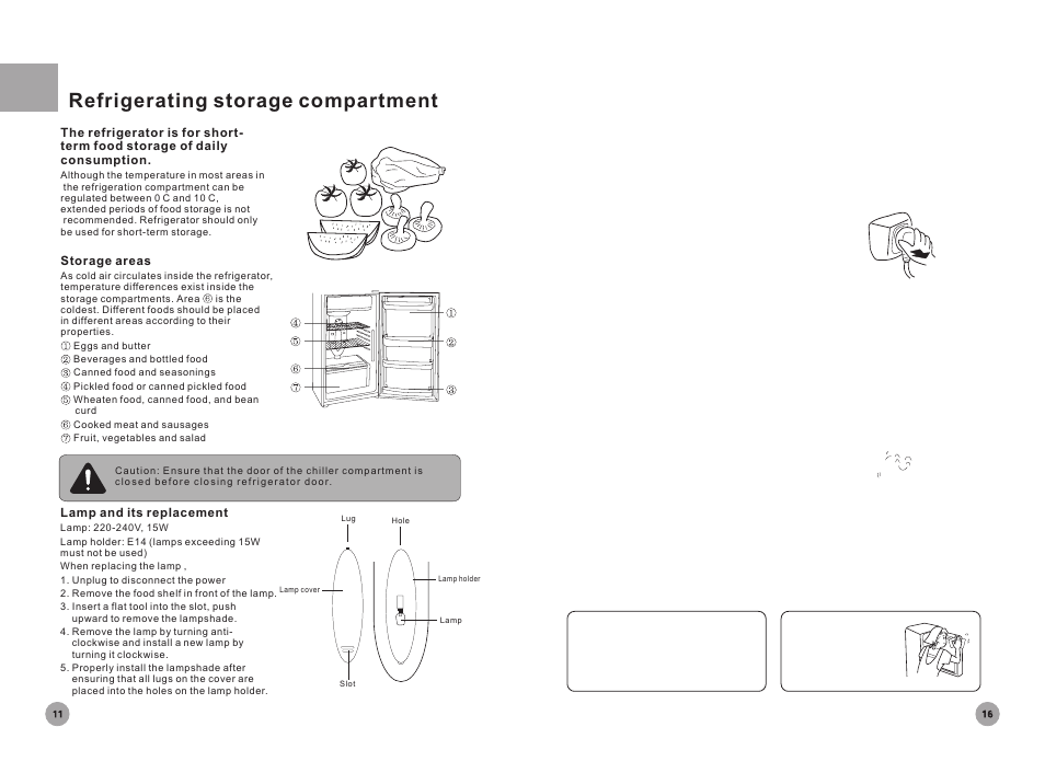 Refrigerating storage compartment | haier Household Frost Free Refrigerator HRF-396 User Manual | Page 12 / 14