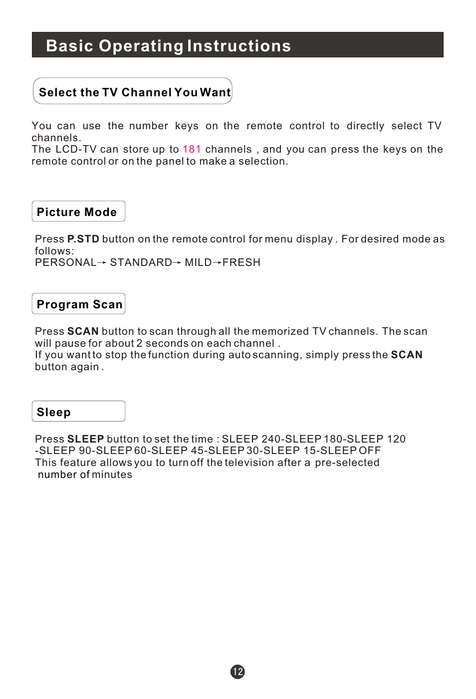 Т³гж 16, Basic operating instructions | haier HLH19W User Manual | Page 16 / 30