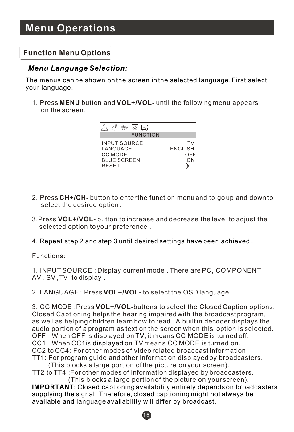 Т³гж 20, Menu operations | haier HLH19W User Manual | Page 20 / 30