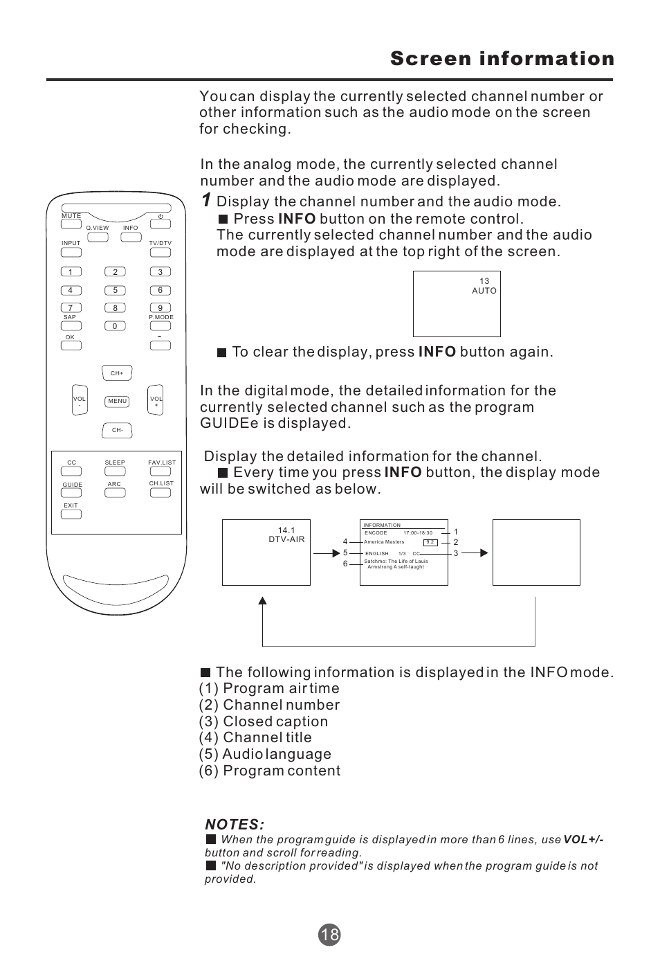 Screen information | haier HTR13 User Manual | Page 19 / 80