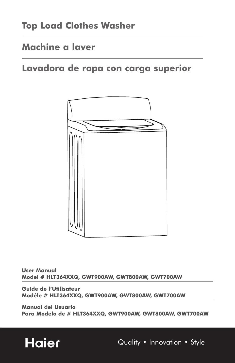 haier HLT364XXQ User Manual | 52 pages