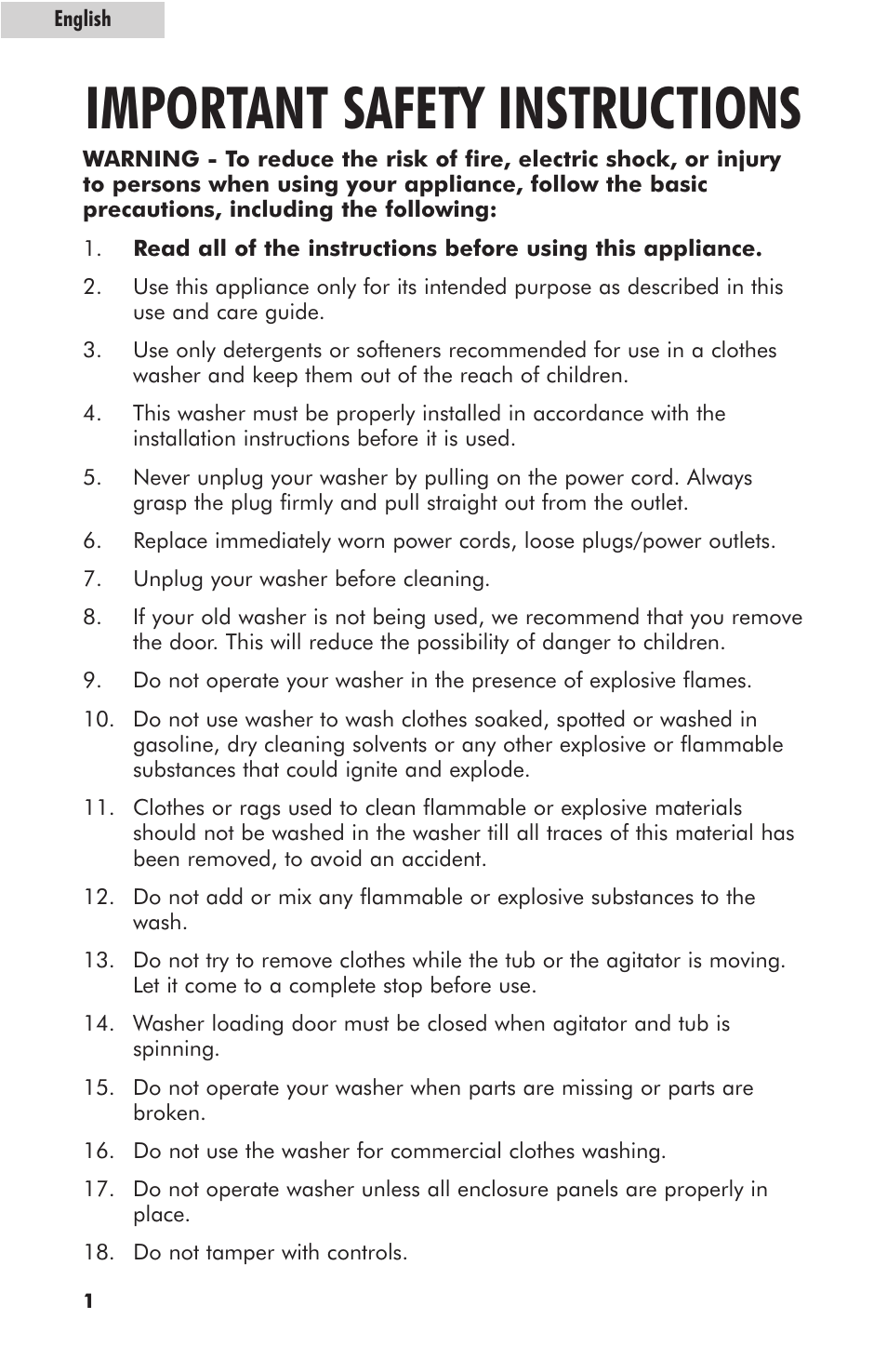 Important safety instructions | haier HLT364XXQ User Manual | Page 2 / 52
