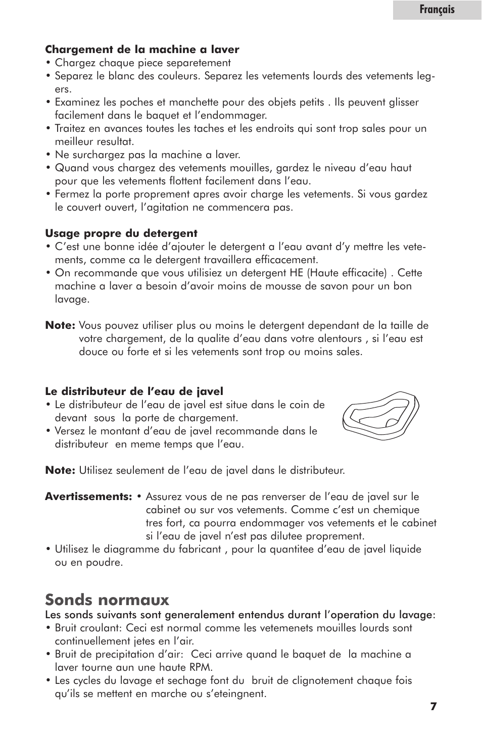 Sonds normaux | haier HLT364XXQ User Manual | Page 25 / 52