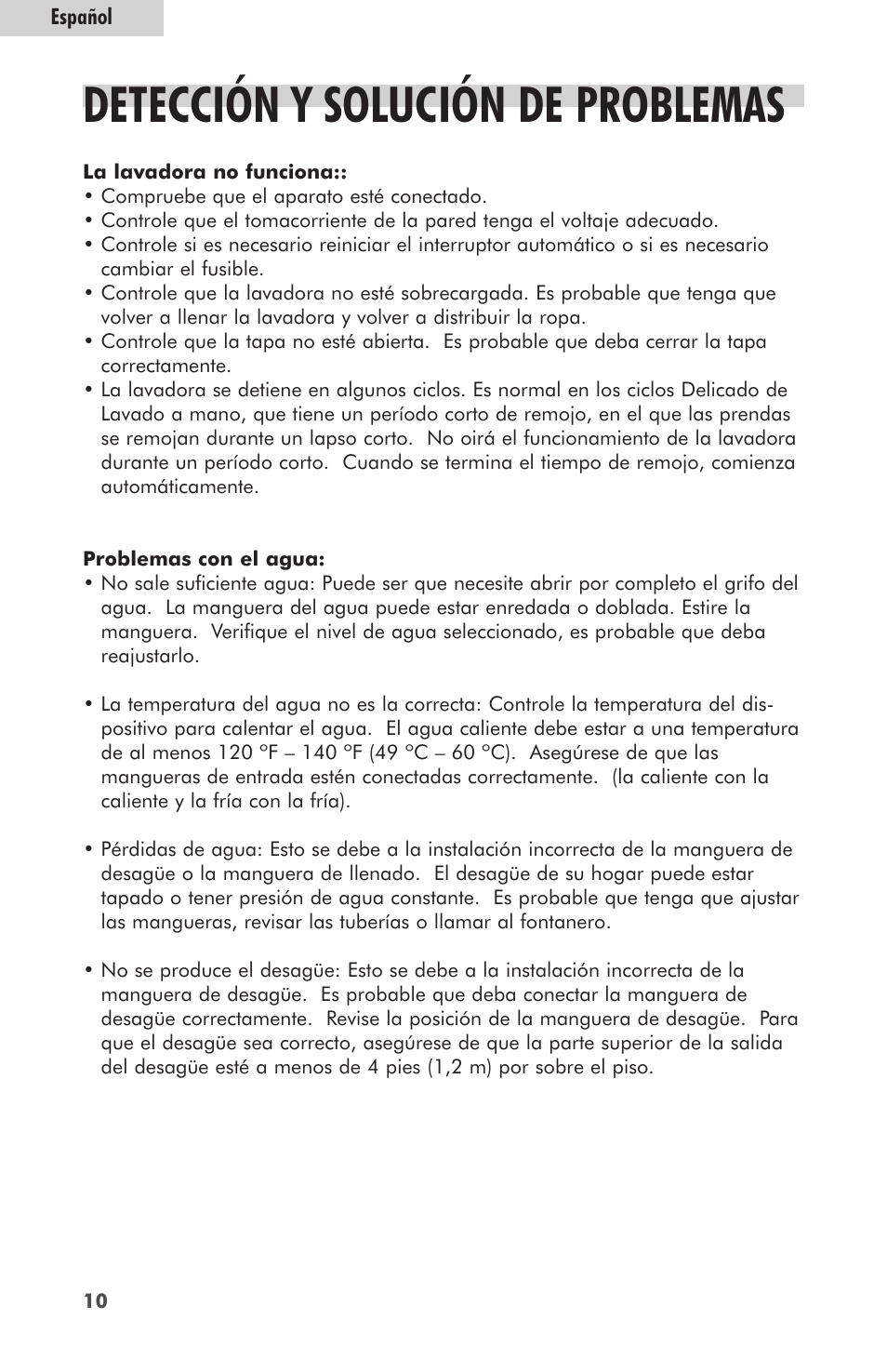 Detección y solución de problemas | haier HLT364XXQ User Manual | Page 44 / 52