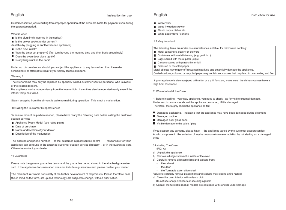 English | haier EA-2080E User Manual | Page 5 / 8