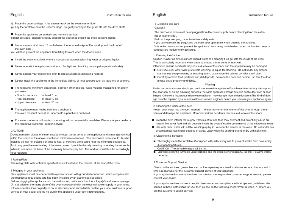 English | haier EA-2080E User Manual | Page 6 / 8