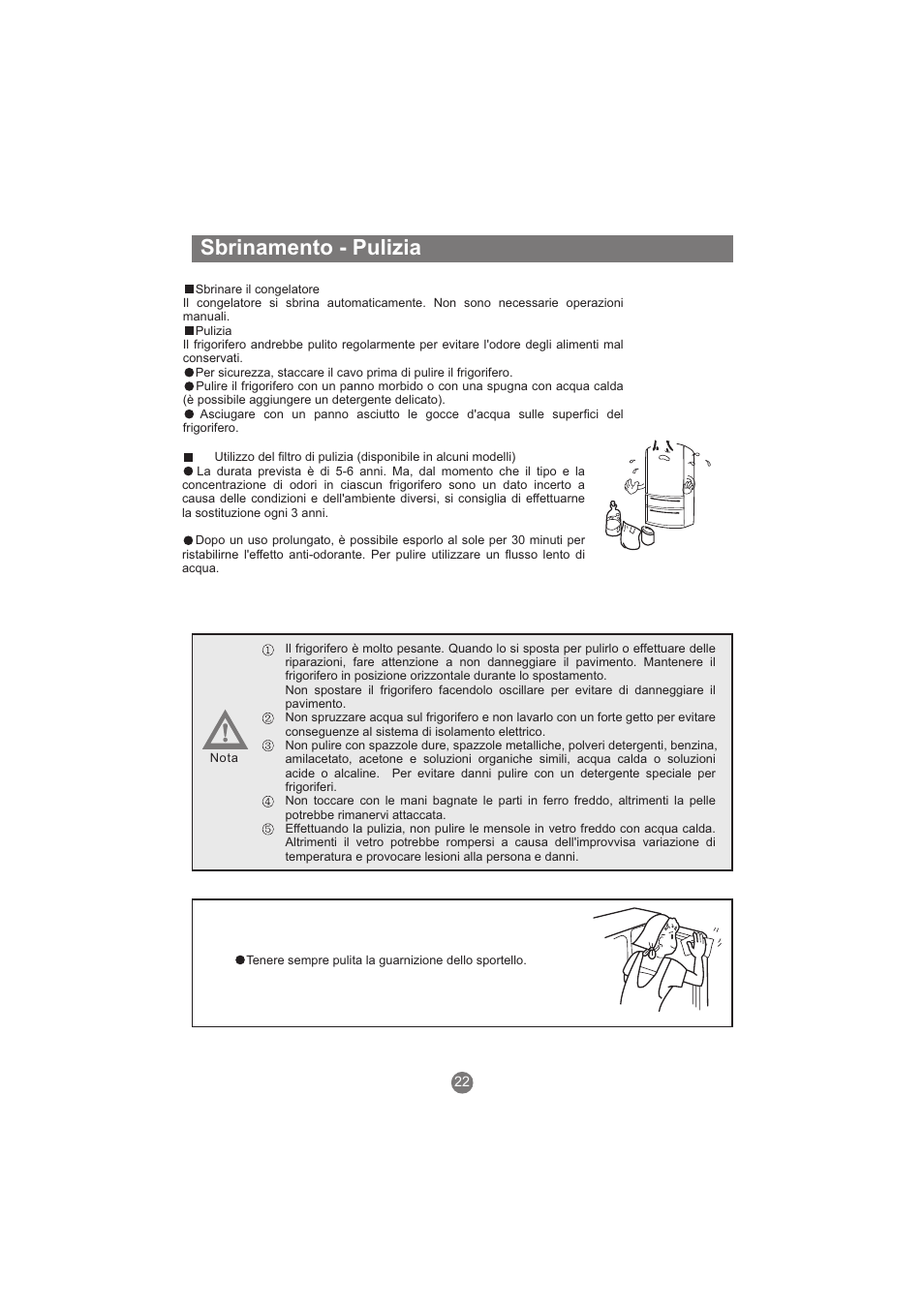 Sbrinamento - pulizia | haier AFL631CB User Manual | Page 109 / 196