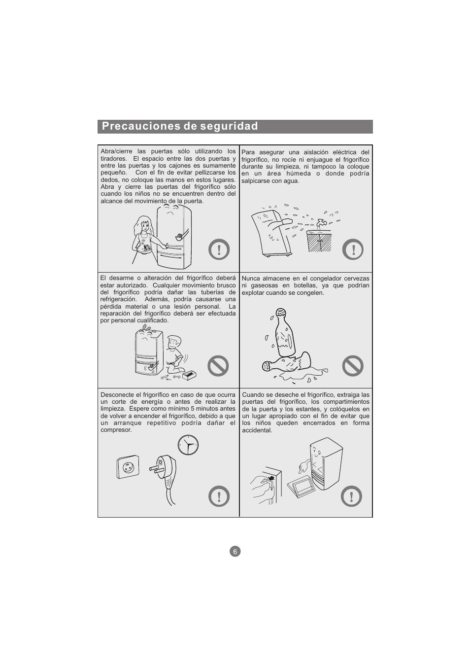 Precauciones de seguridad | haier AFL631CB User Manual | Page 121 / 196