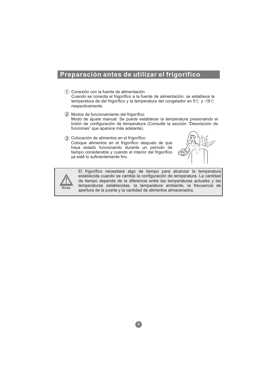 Preparación antes de utilizar el frigorífico | haier AFL631CB User Manual | Page 124 / 196