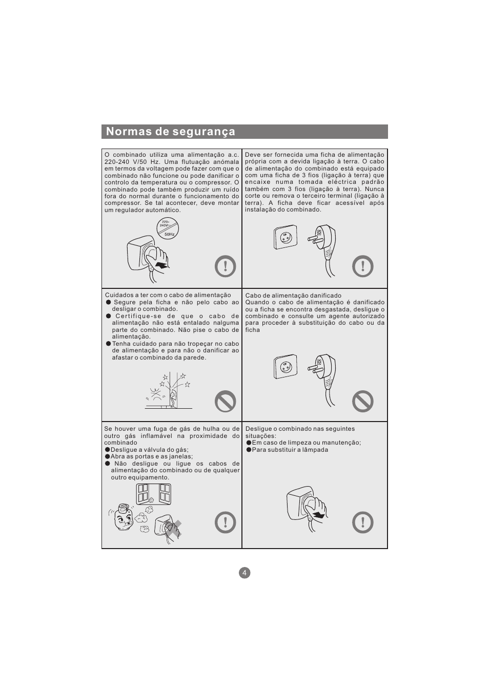 Normas de segurança | haier AFL631CB User Manual | Page 145 / 196
