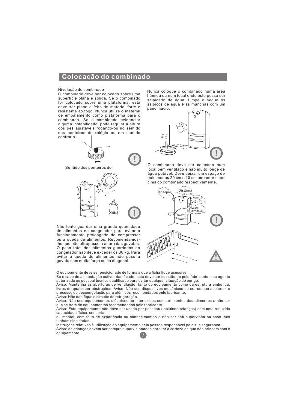 Colocação do combinado | haier AFL631CB User Manual | Page 148 / 196