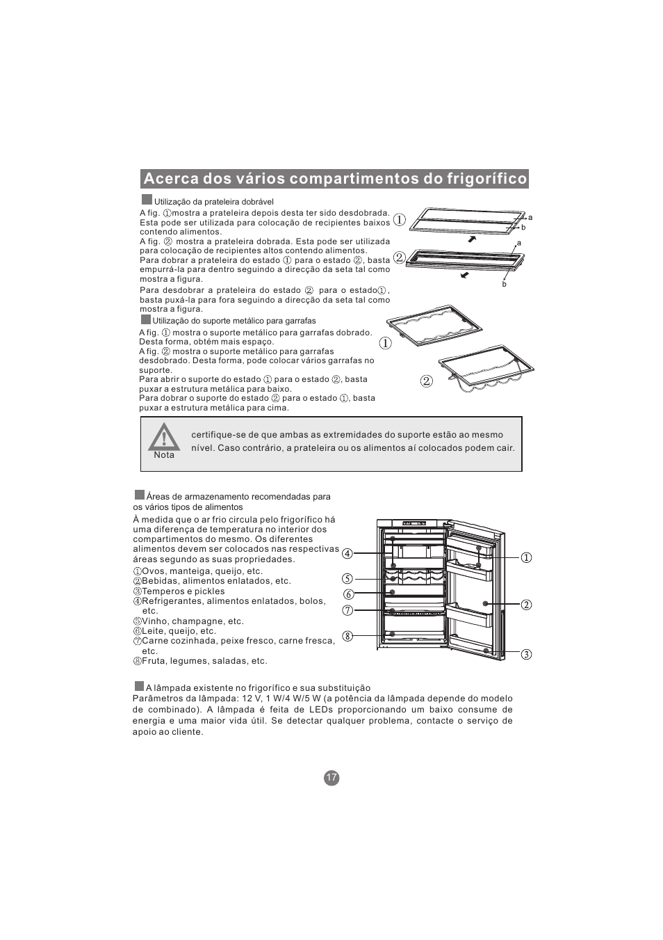 Acerca dos vários compartimentos do frigorífico | haier AFL631CB User Manual | Page 158 / 196