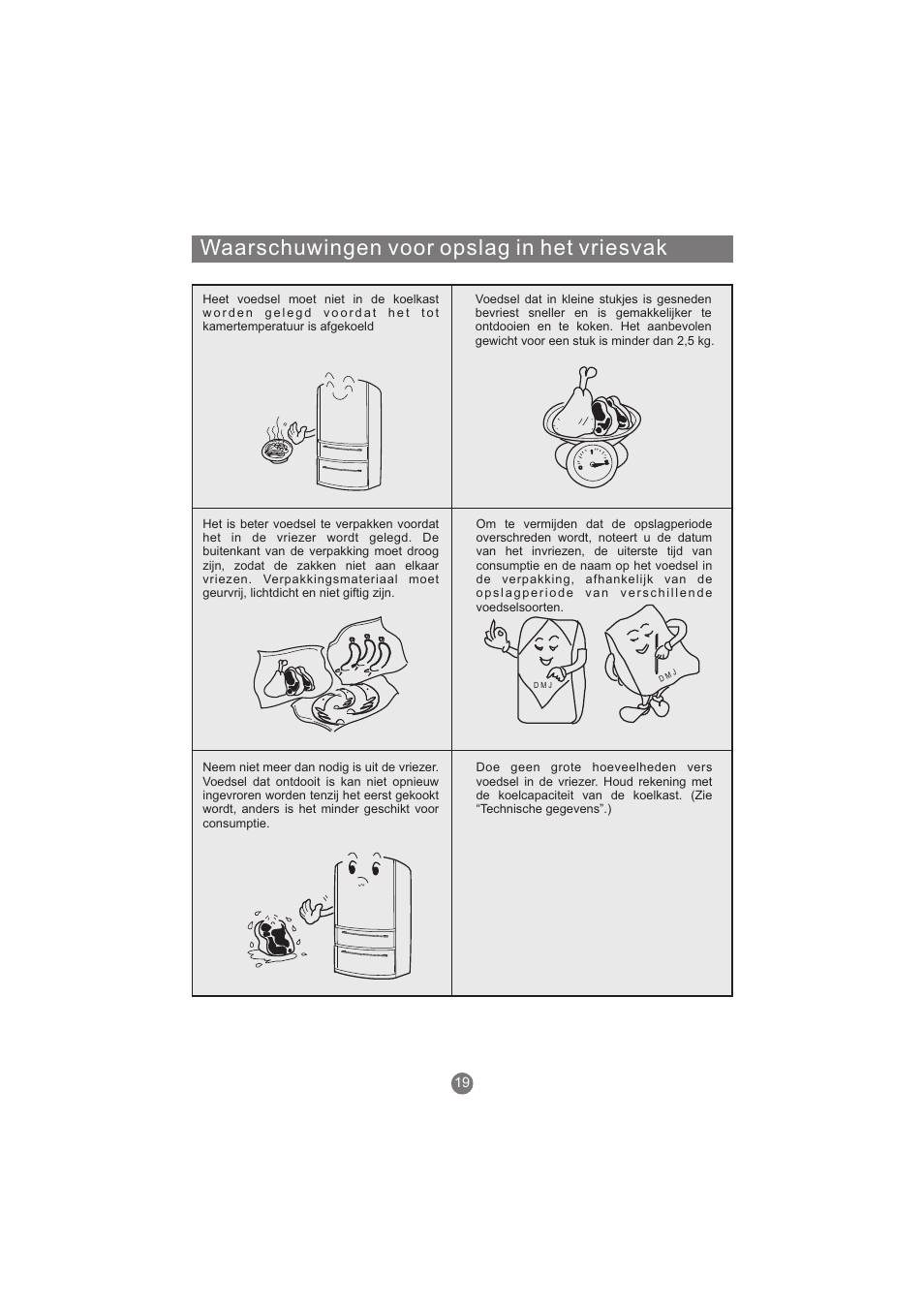 Waarschuwingen voor opslag in het vriesvak | haier AFL631CB User Manual | Page 188 / 196