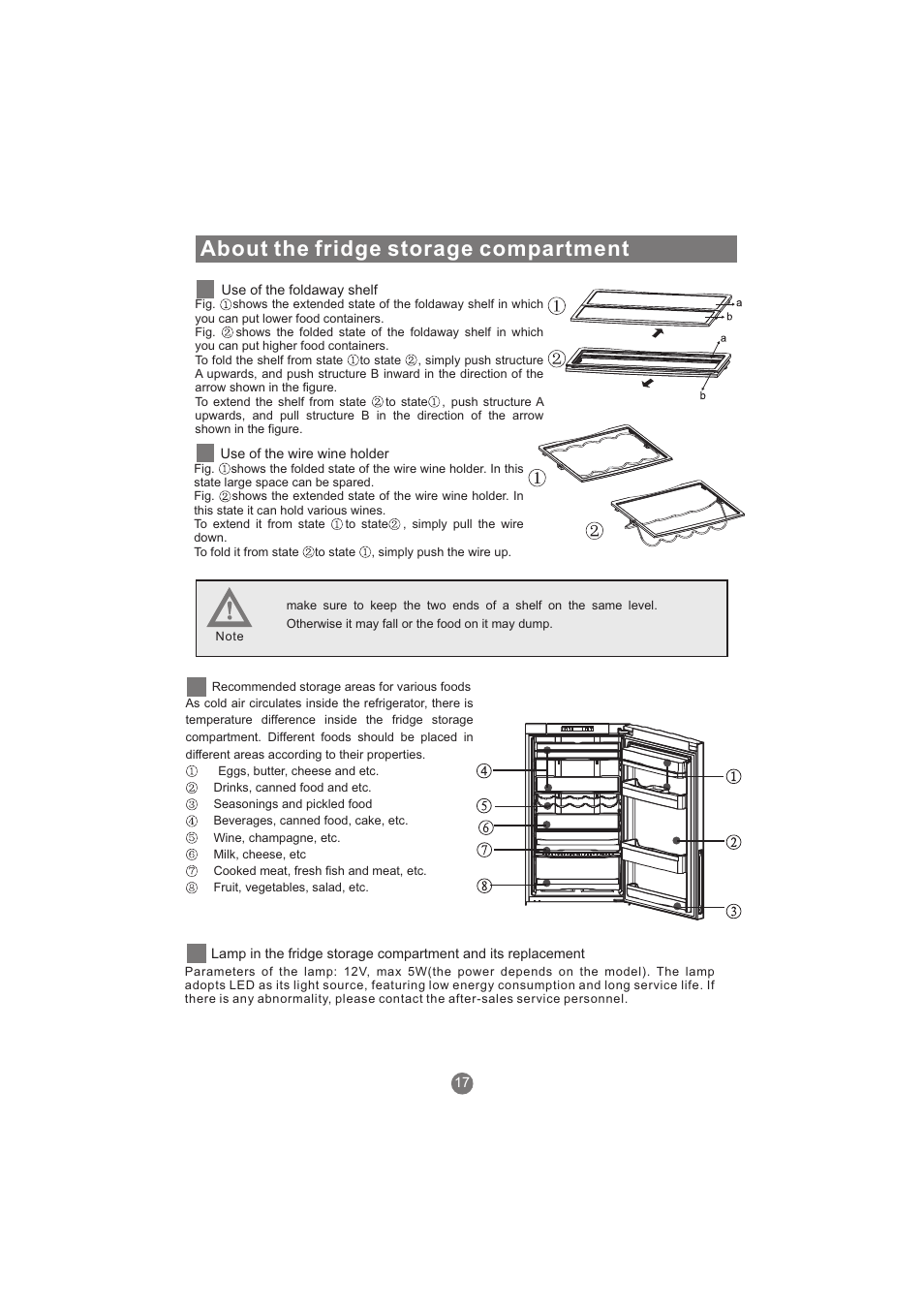 About the fridge storage compartment | haier AFL631CB User Manual | Page 20 / 196