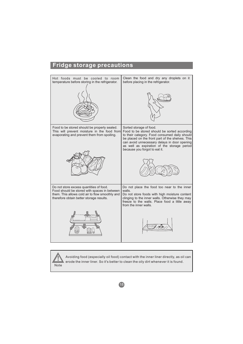 Fridge storage precautions | haier AFL631CB User Manual | Page 21 / 196