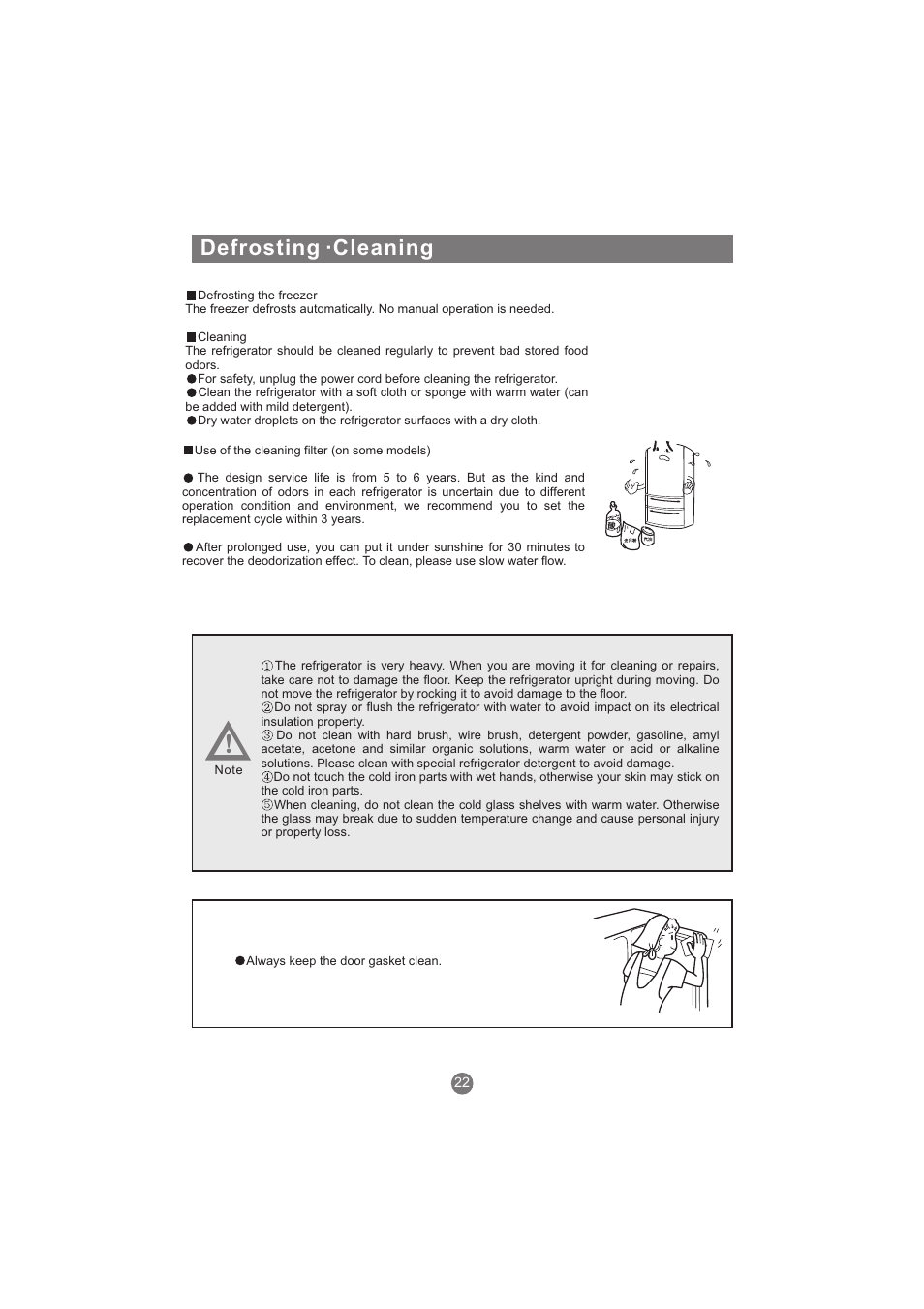 Defrosting ·cleaning | haier AFL631CB User Manual | Page 25 / 196