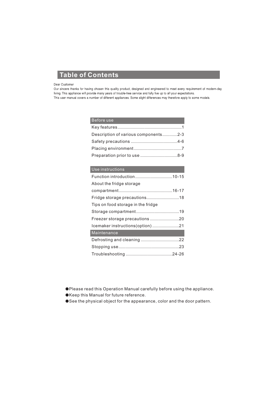 haier AFL631CB User Manual | Page 3 / 196