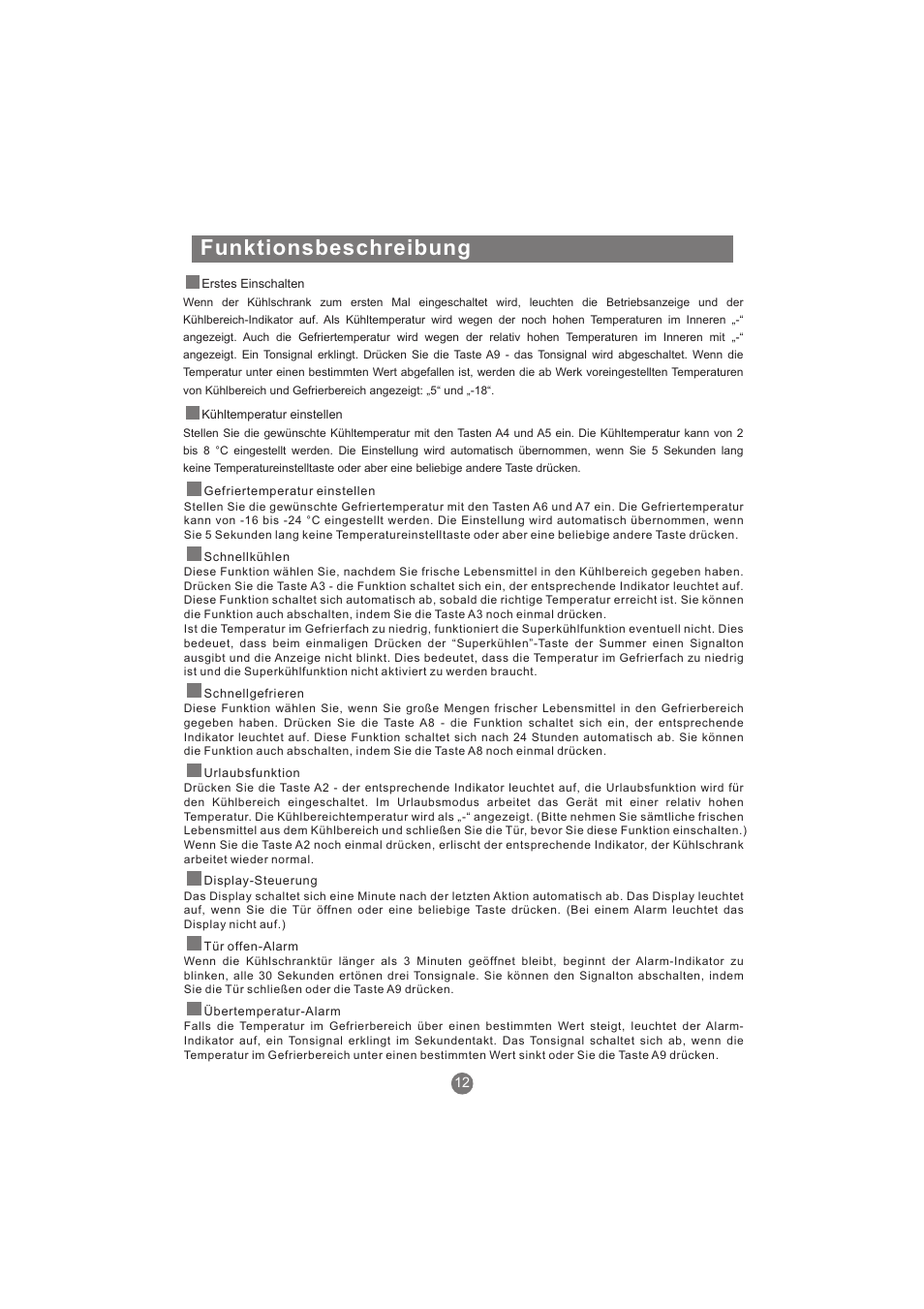 Funktionsbeschreibung | haier AFL631CB User Manual | Page 43 / 196