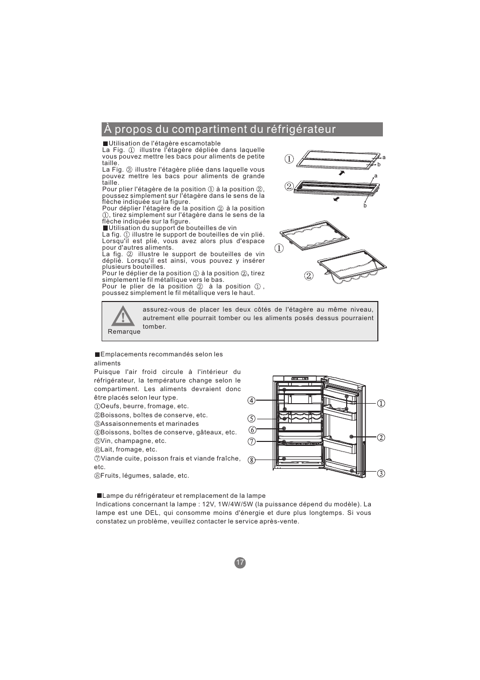 À propos du compartiment du réfrigérateur | haier AFL631CB User Manual | Page 76 / 196
