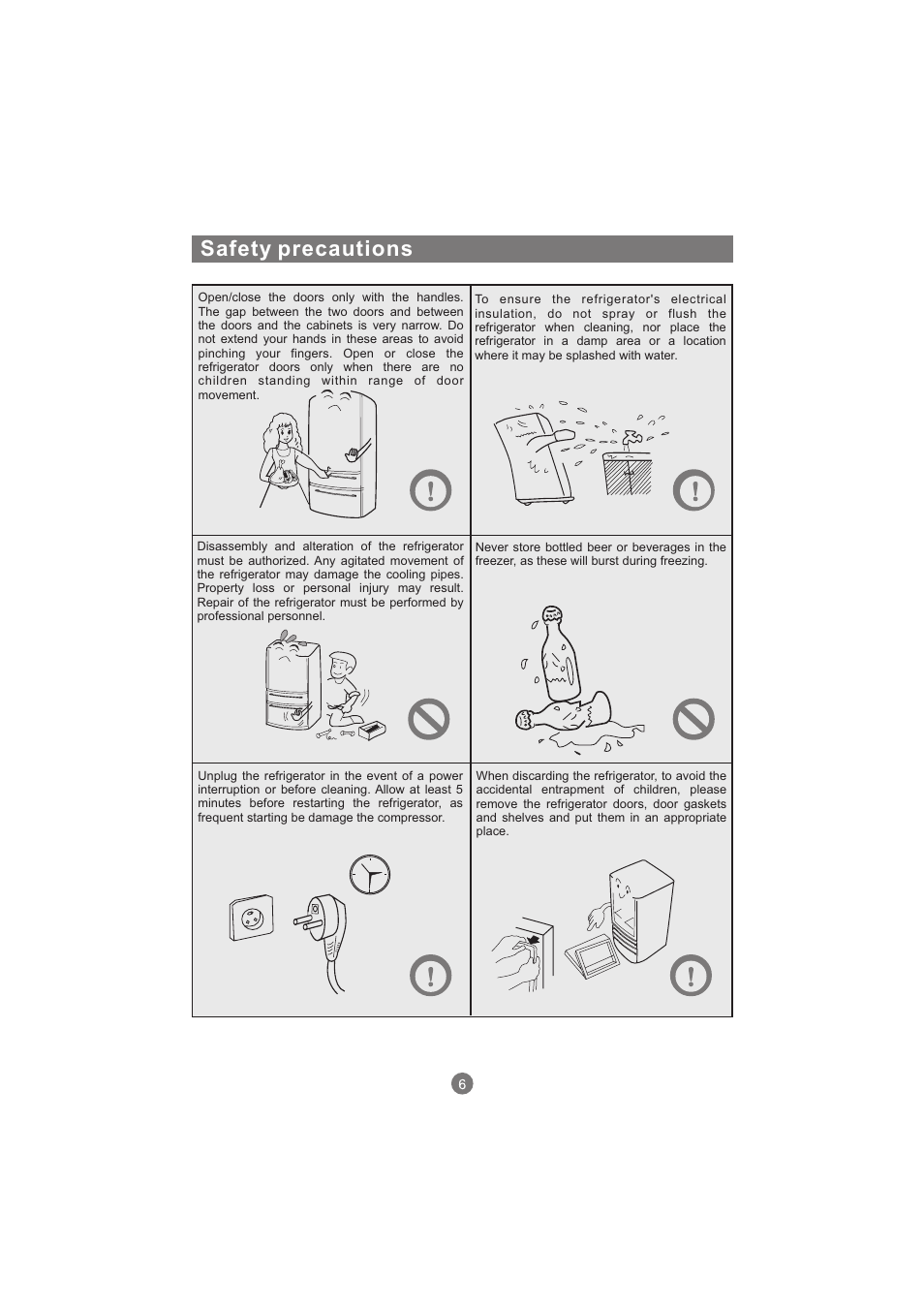 Safety precautions | haier AFL631CB User Manual | Page 9 / 196