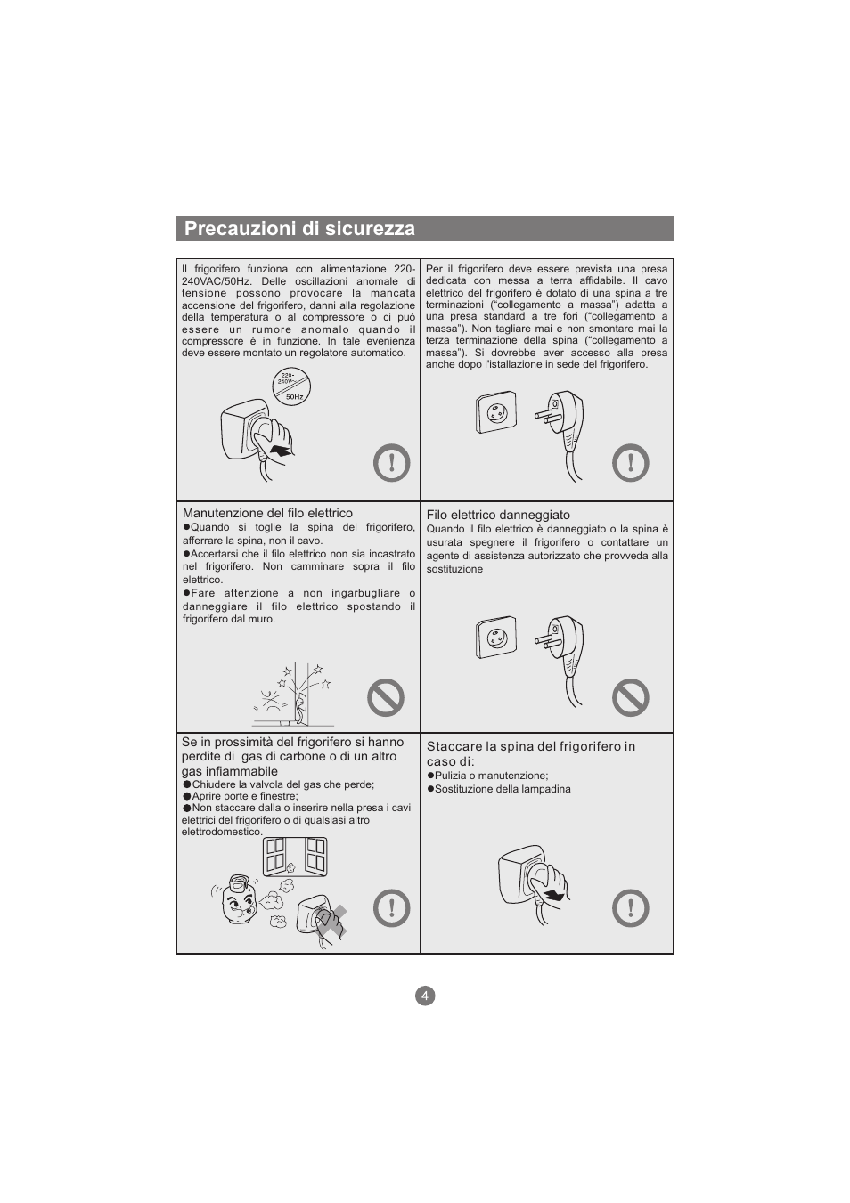 Precauzioni di sicurezza | haier AFL631CB User Manual | Page 91 / 196