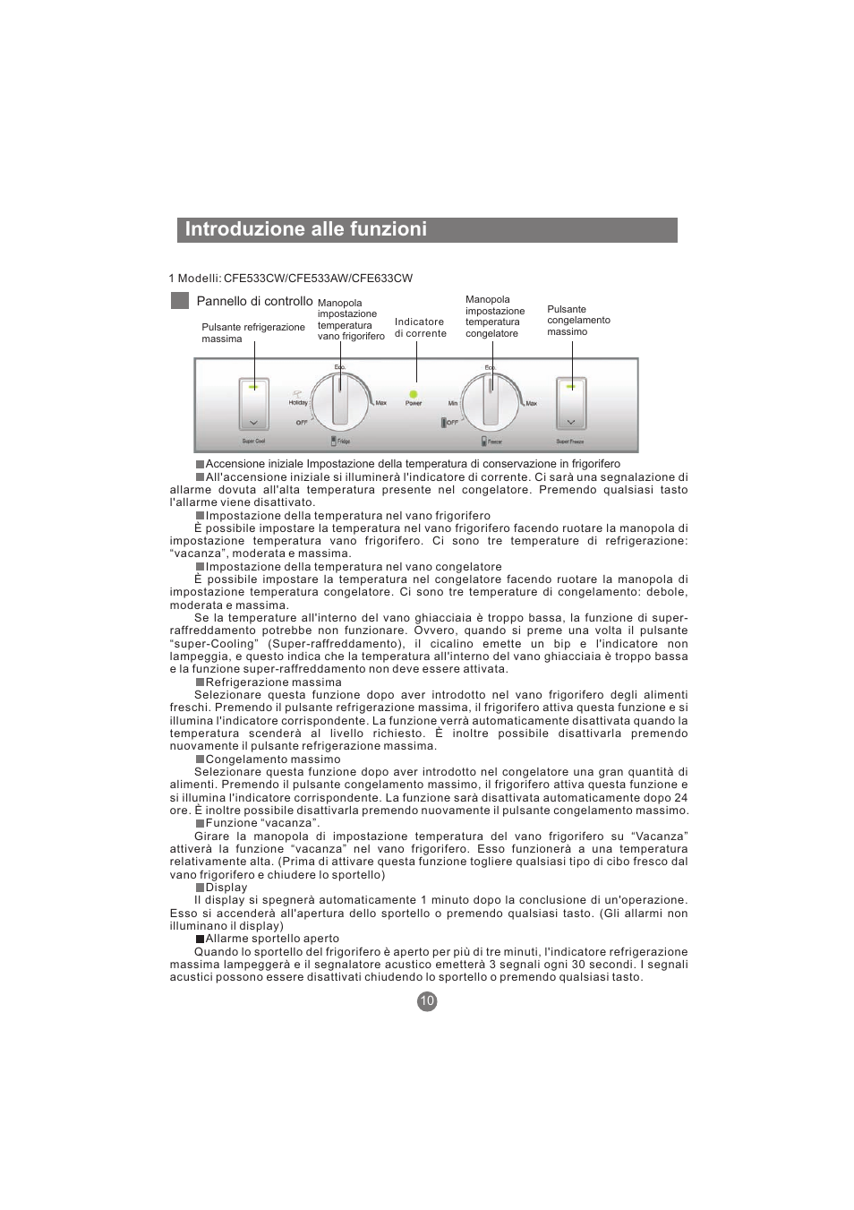 Introduzione alle funzioni | haier AFL631CB User Manual | Page 97 / 196