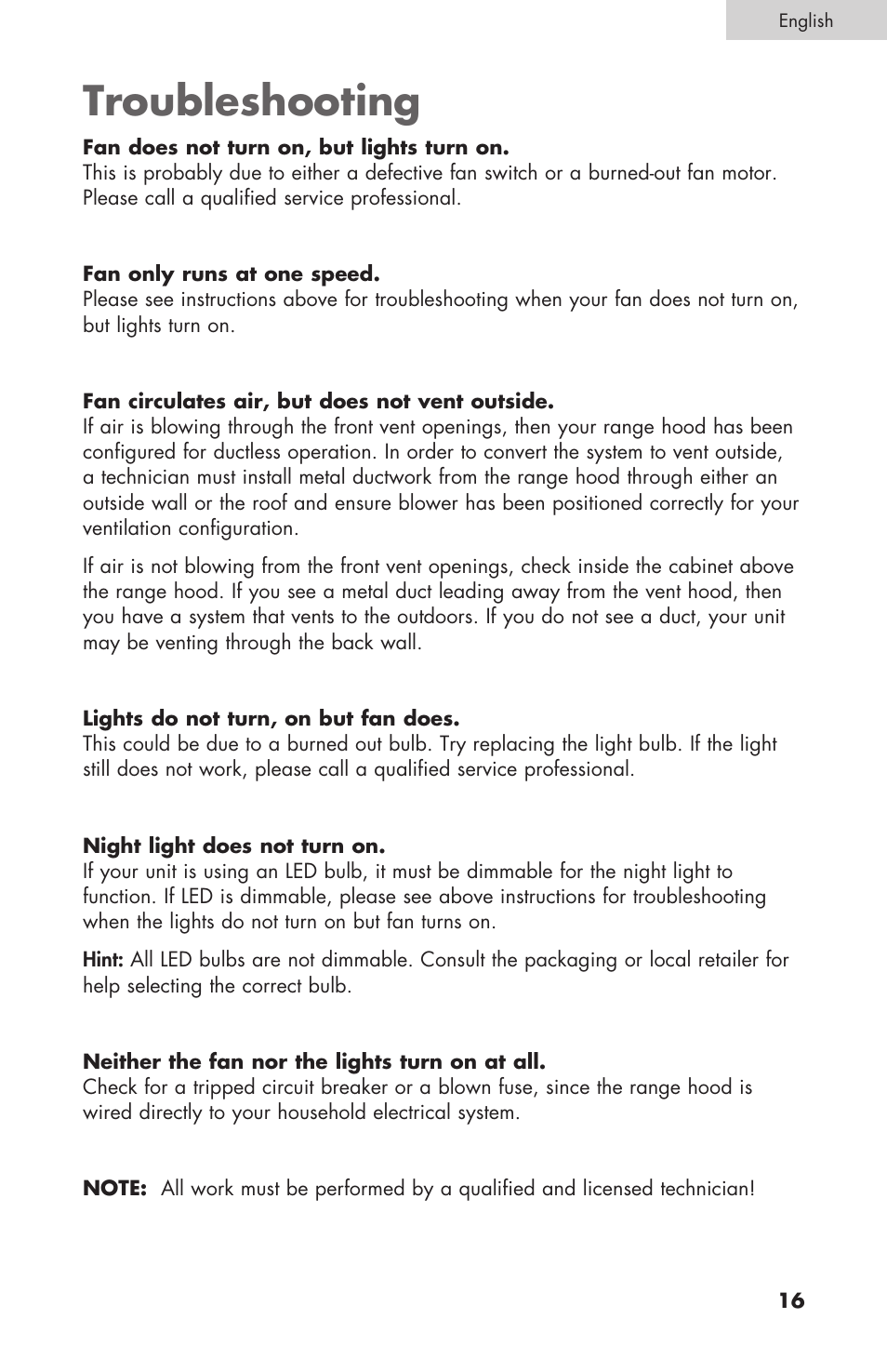 Troubleshooting | haier 3000 User Manual | Page 17 / 56