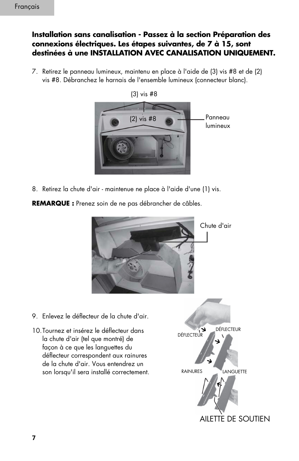 Ailette de soutien | haier 3000 User Manual | Page 26 / 56
