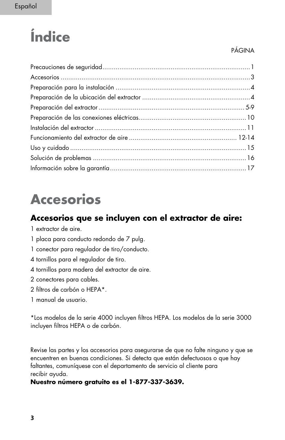Índice, Accesorios | haier 3000 User Manual | Page 40 / 56