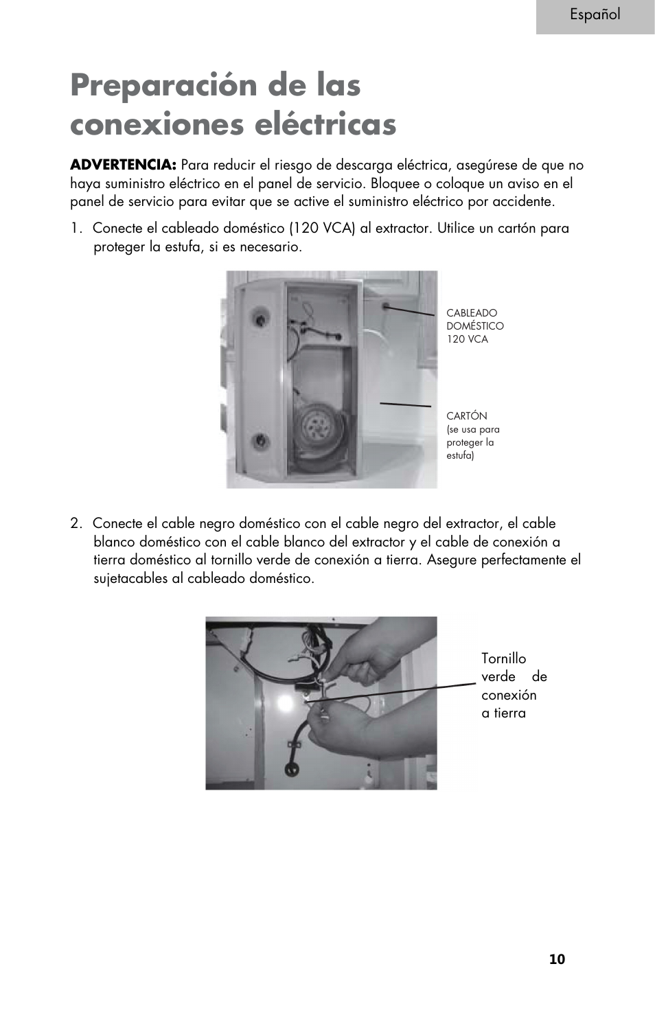 Preparación de las conexiones eléctricas | haier 3000 User Manual | Page 47 / 56