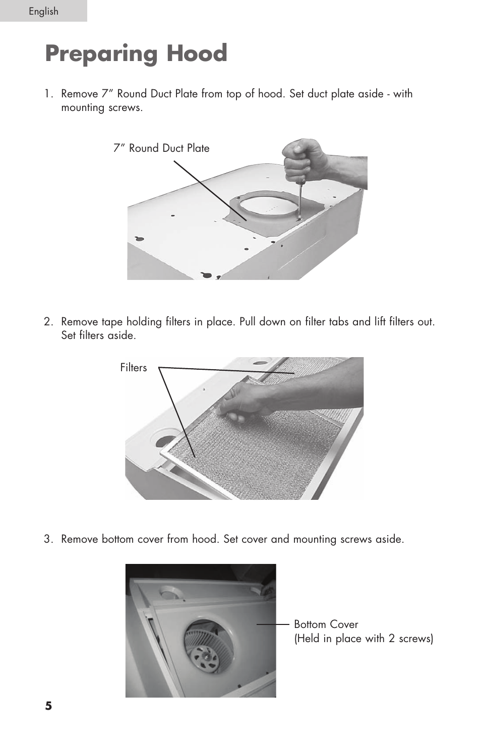 Preparing hood | haier 3000 User Manual | Page 6 / 56