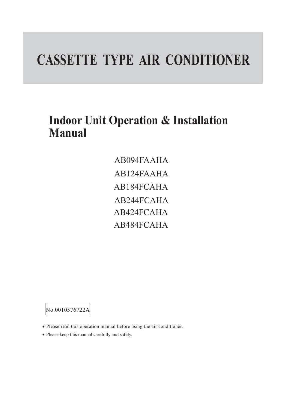 haier AB124FAAHA User Manual | 31 pages