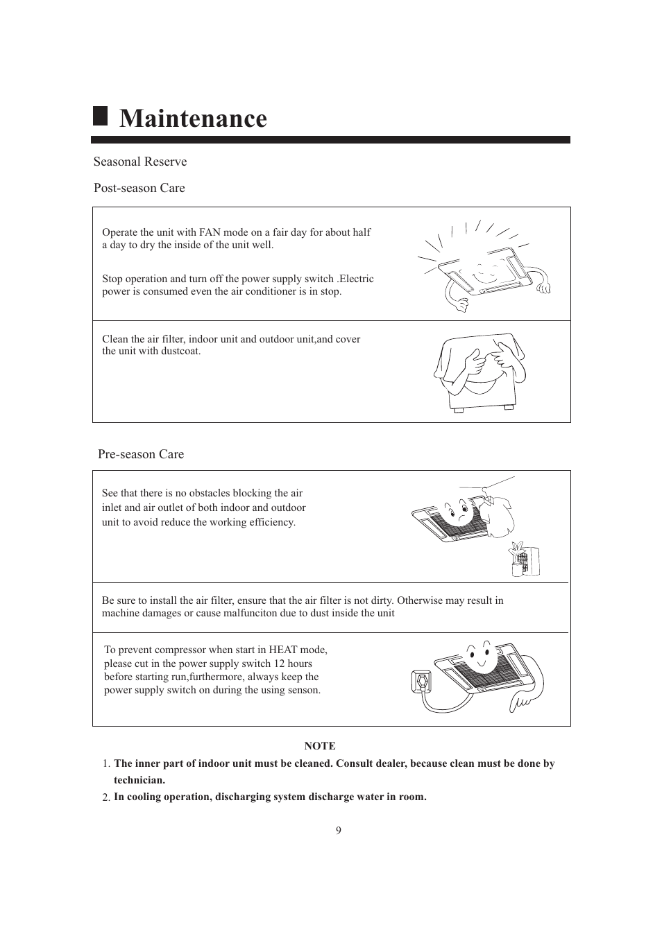 Maintenance | haier AB124FAAHA User Manual | Page 11 / 31