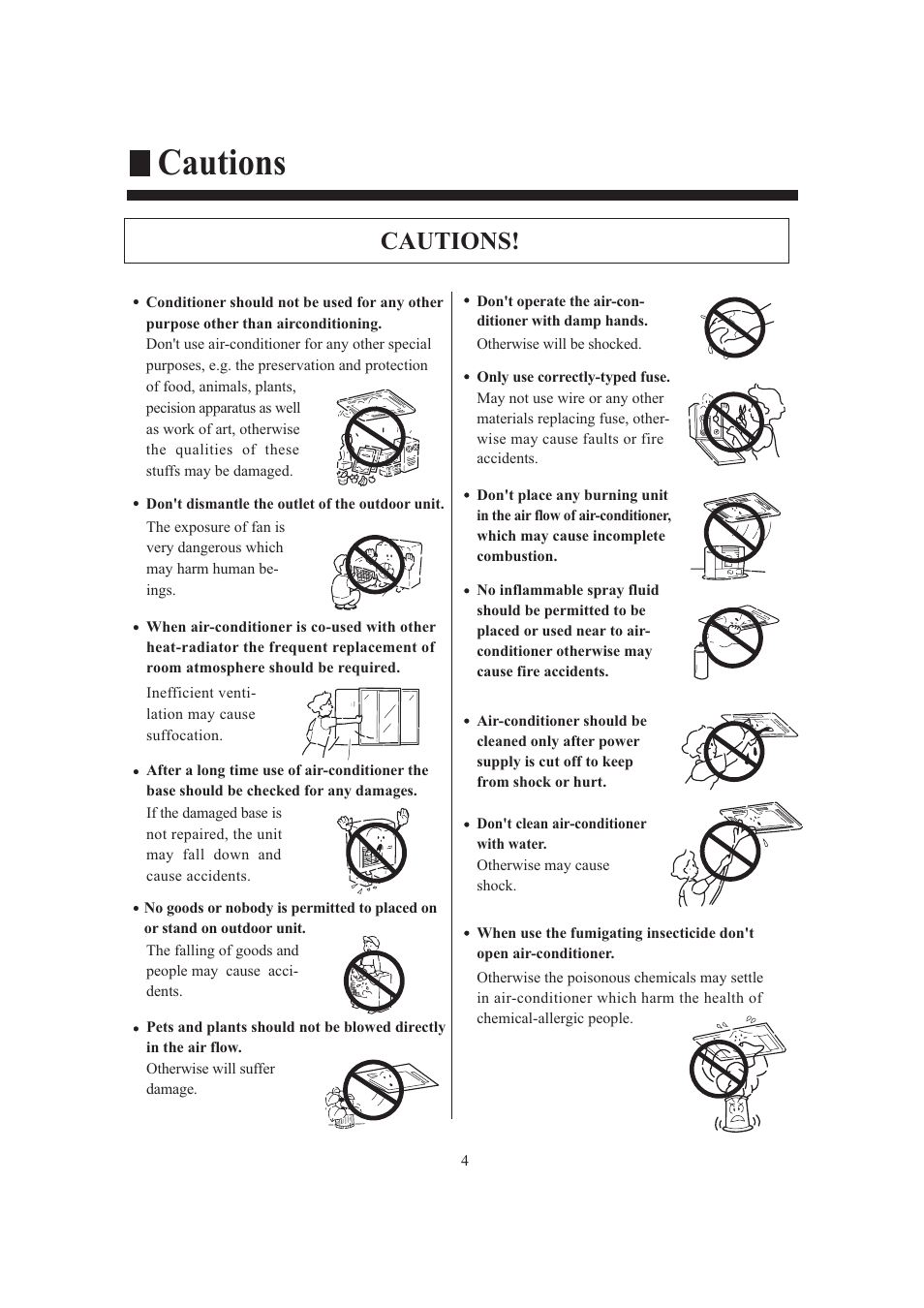 Cautions | haier AB124FAAHA User Manual | Page 6 / 31