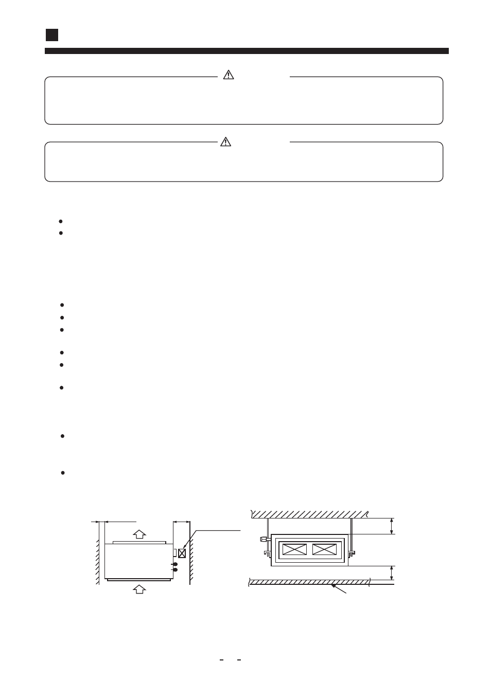 Installation manual for indoor unit, Notice, Warning | haier AD52NAHBEA User Manual | Page 14 / 22