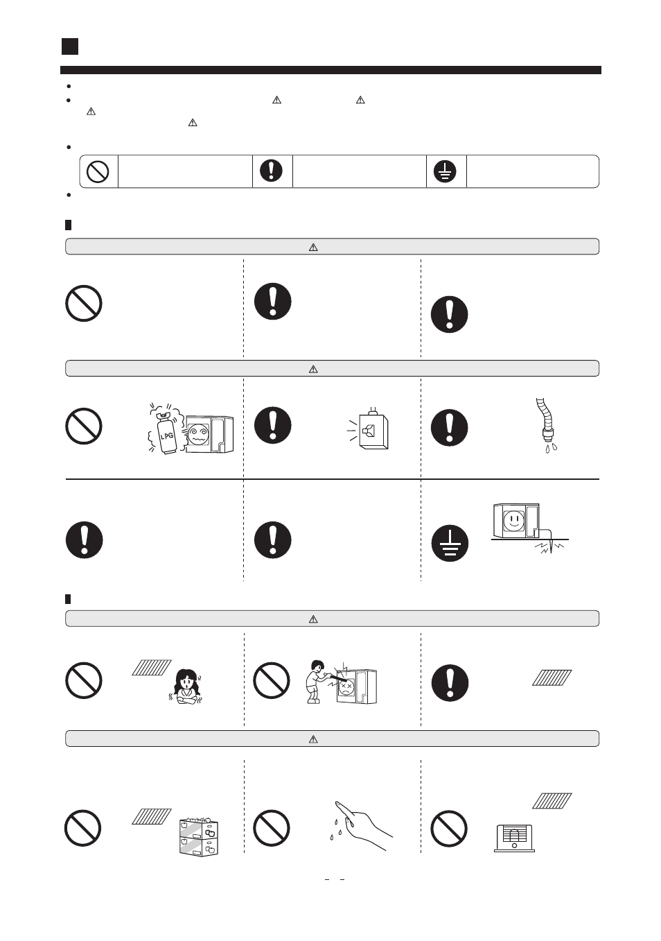 Safety precations, Cautions for installation, Cautions for operation | haier AD52NAHBEA User Manual | Page 4 / 22