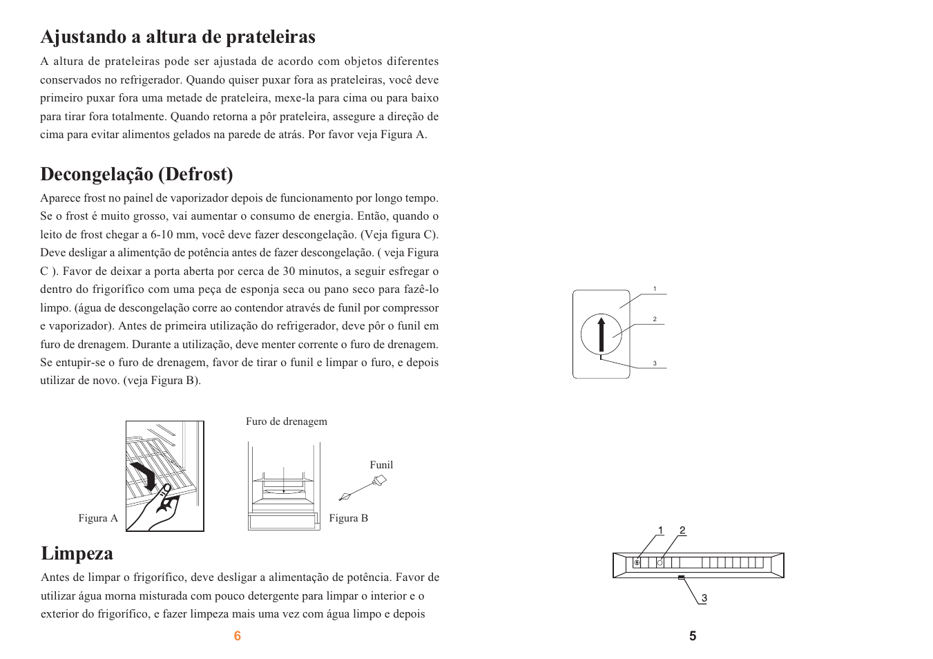 Ajustando a altura de prateleiras, Decongelação (defrost), Limpeza | haier SC-278GA User Manual | Page 7 / 40