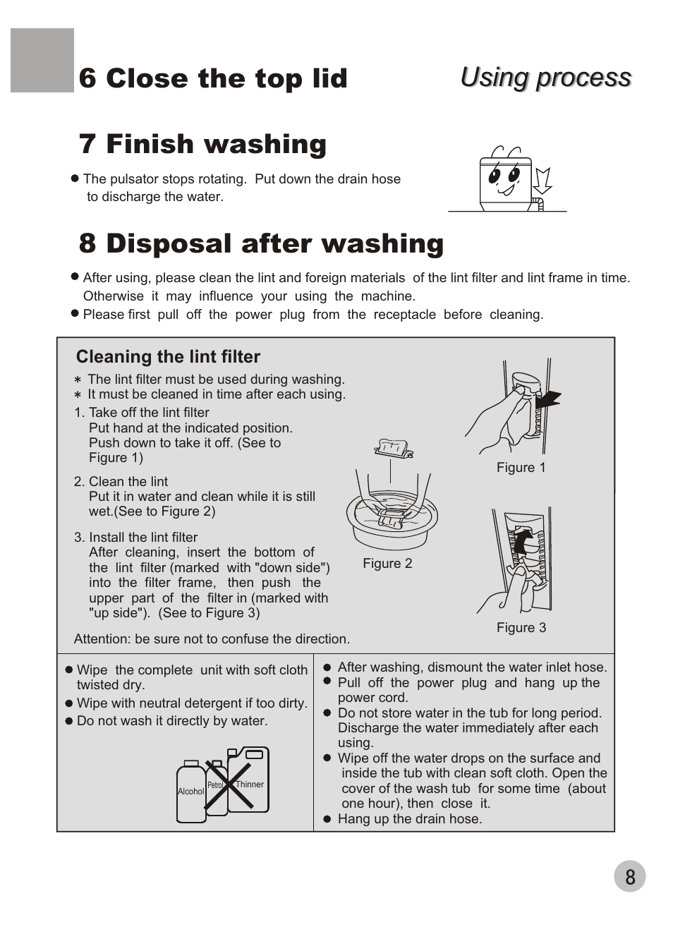 Using process | haier XPB80-35 User Manual | Page 10 / 12