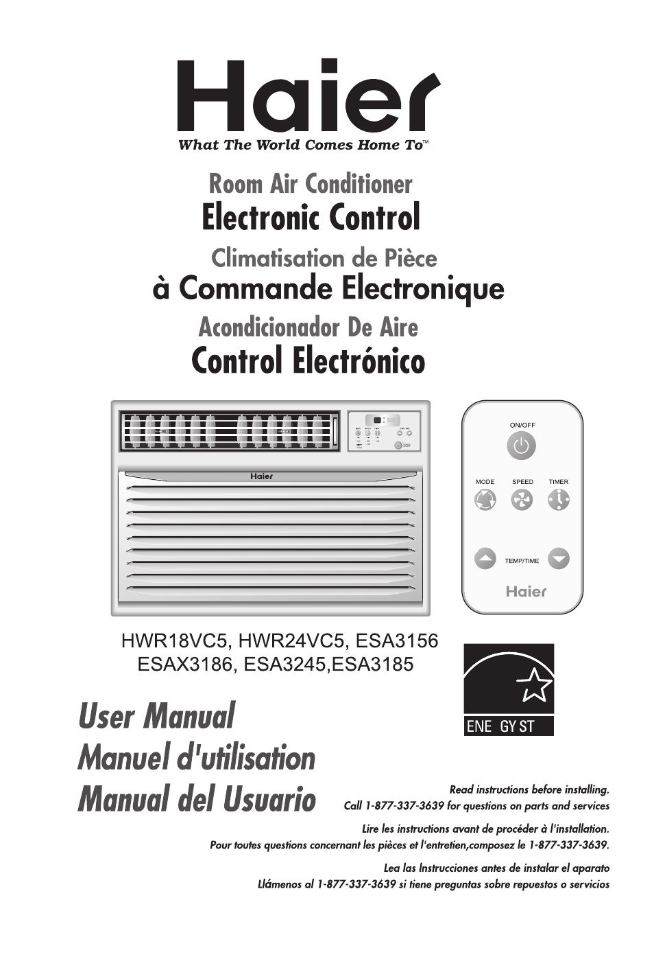 haier ESAX3186 User Manual | 26 pages