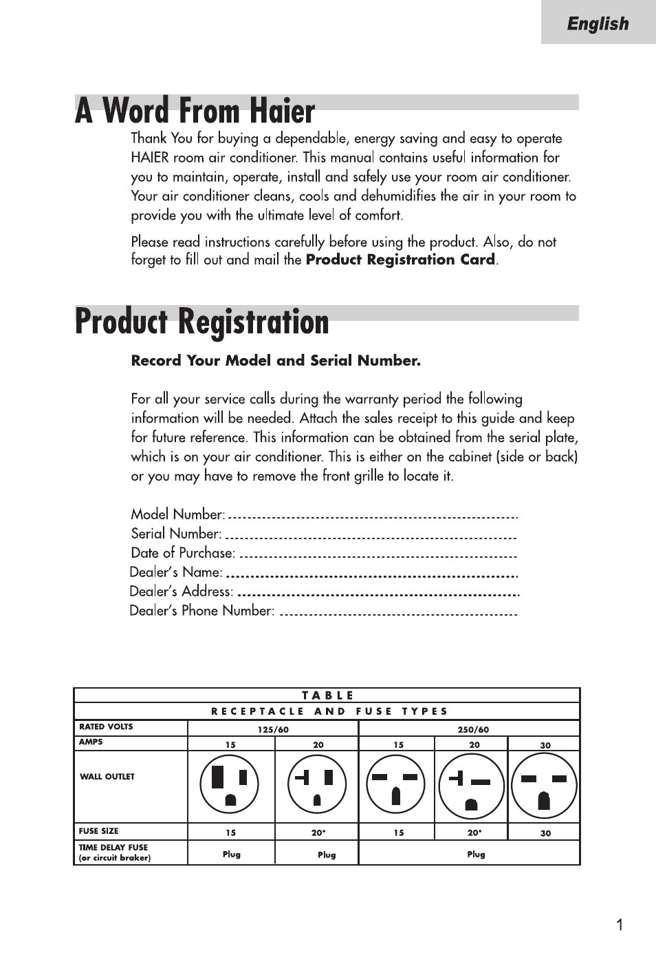 haier ESAX3186 User Manual | Page 3 / 26