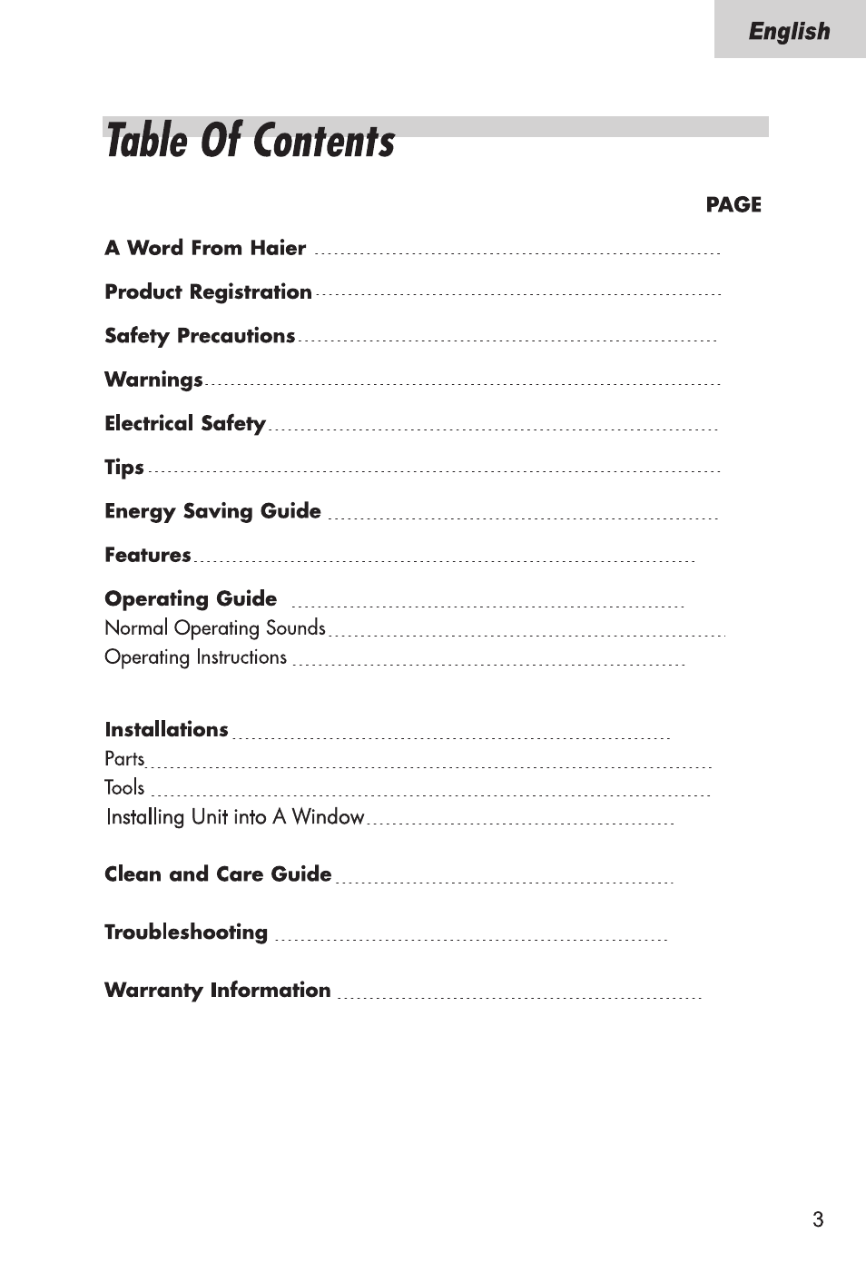 haier ESAX3186 User Manual | Page 5 / 26